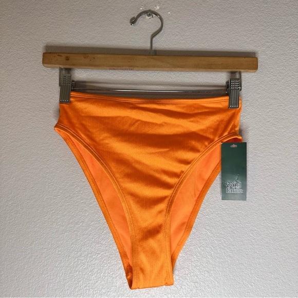 New Wild Fable Orange High-Waisted Bikini Bottom XS - Picture 7 of 10